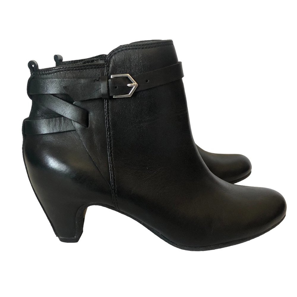 Sam Edelman Maddox Black Leather Ankle Boots Size 6.5 M Booties
